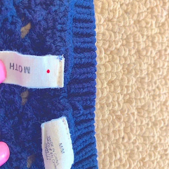 Cable Knit Blue Sweater - Picture 2 of 2